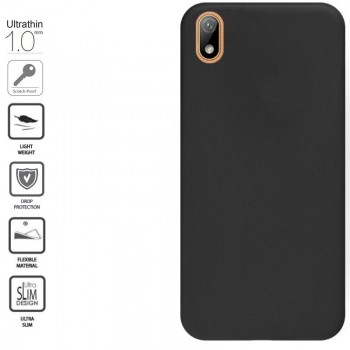 Silikoninis 1mm. storio dėklas - juodas (Y5 2019/HONOR 8S)